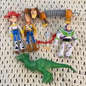 Disney Toy Story Figure Set - Red, Yellow, Blue, Green, White, Purple, Brown